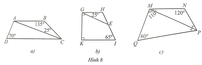 Cho tứ giác ABCD có AB song song CD góc B = 135 độ