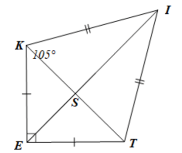 Cho tứ giác EKIT có EK = ET, IK = IT