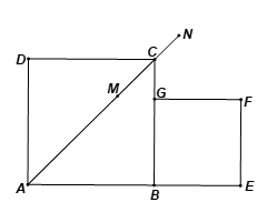 Cho hai hình vuông ABCD và BEFG (Hình 16). Phép quay thuận chiều 90 độ tâm B biến các điểm A, B, G