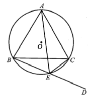 Cho đường tròn (O) ngoại tiếp tam giác đều ABC. Điểm E nằm trên cung nhỏ