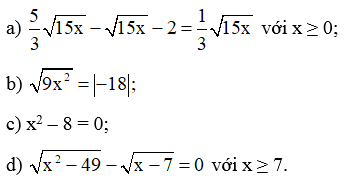 Tìm x, biết: 5/3 căn bậc hai 15x - căn bậc hai 15x -2 = 1/3 căn bậc hai 15x