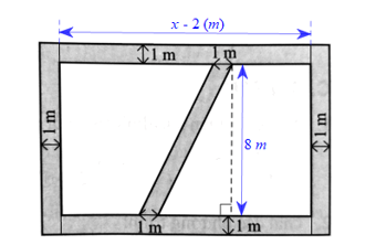 Một mảnh vườn có dạng hình chữ nhật với chiều rộng là 10 m