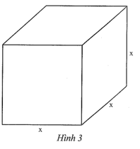 Một chiếc thùng hình lập phương có chiều dài cạnh là x (cm)