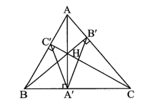 Cho tam giác ABC nhọn với các đường cao AA’, BB’, CC’. Chứng minh rằng A’A