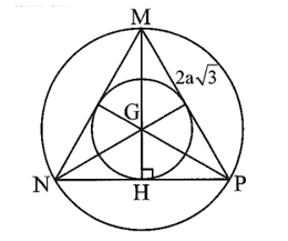 Cho tam giác đều MNP có cạnh bằng 2a căn bậc hai 3 Tính theo a bán kính các đường tròn ngoại tiếp