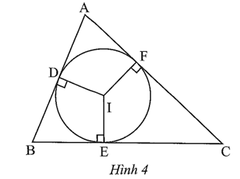 Cho tam giác ABC ngoại tiếp đường tròn (I; r); D, E, F lần lượt là các tiếp điểm