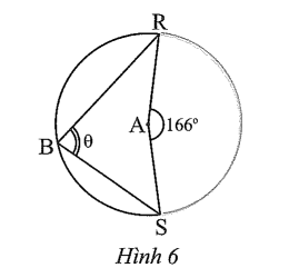 Số đo θ của góc RSB có trong Hình 6 là trang 99 sách bài tập Toán 9 Tập 1