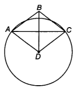 Cho hình thoi ABCD có góc A = 75° và AB = 6 cm. Vẽ đường tròn (D), bán kính 6 cm