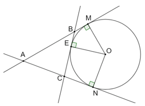 Cho AM và AN là hai tiếp tuyến cắt nhau của đường tròn (O), trong đó M và N là hai tiếp điểm