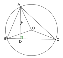 Cho tam giác ABC có trực tâm H và nội tiếp đường tròn (O). Chứng minh rằng