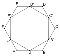 Cho A', B', C', D', E', F' là trung điểm các cạnh AB, BC, CD, DE, EF, FA của lục giác đều ABCDEF