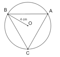 Cho tam giác đều ABC nội tiếp một đường tròn bán kính 4 cm. Hãy tính độ dài mỗi cạnh và bán kính đường tròn nội tiếp của tam giác ABC