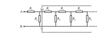 Mạch điện trở như Hình 17.4 kéo dài đến vô hạn