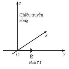 Một sóng điện từ truyền theo phương thẳng đứng, chiều từ dưới lên trên theo chiều dương