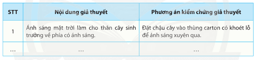 Hãy đề xuất các giả thuyết để giải thích cho các vấn đề đã nêu và đề xuất phương án kiểm chứng cho mỗi giả thuyết đó