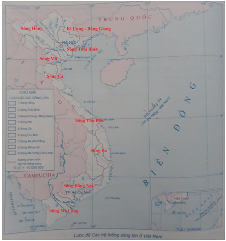 Tập bản đồ Địa Lí lớp 8 Bài 34 (ngắn nhất): Các hệ thống sông lớn ở nước ta