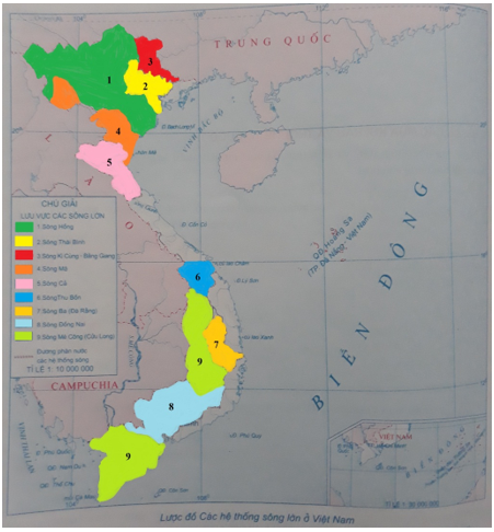 Tập bản đồ Địa Lí lớp 8 Bài 34 (ngắn nhất): Các hệ thống sông lớn ở nước ta