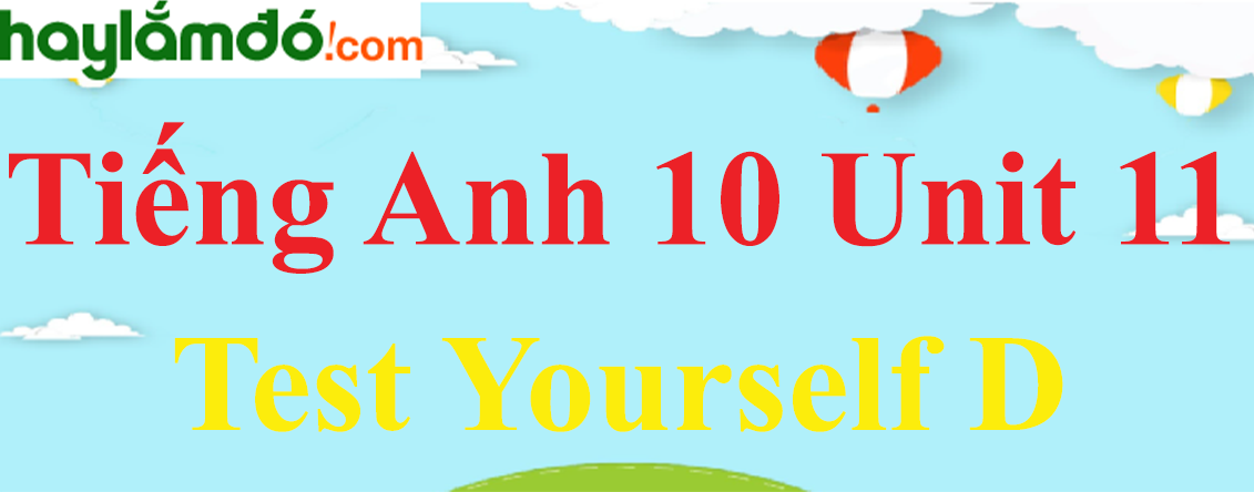 Tiếng Anh lớp 10 Unit 11 Test Yourself D trang 121-122-123