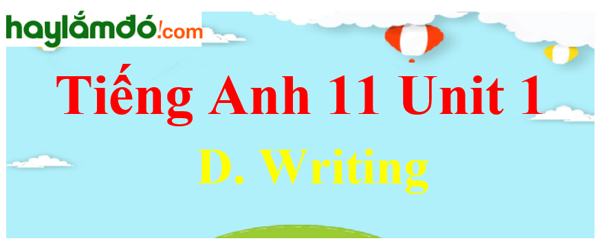 Tiếng Anh lớp 11 Unit 1 D. Writing Trang 19