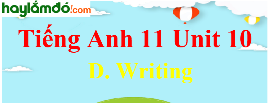 Tiếng Anh lớp 11 Unit 10 D. Writing Trang 120