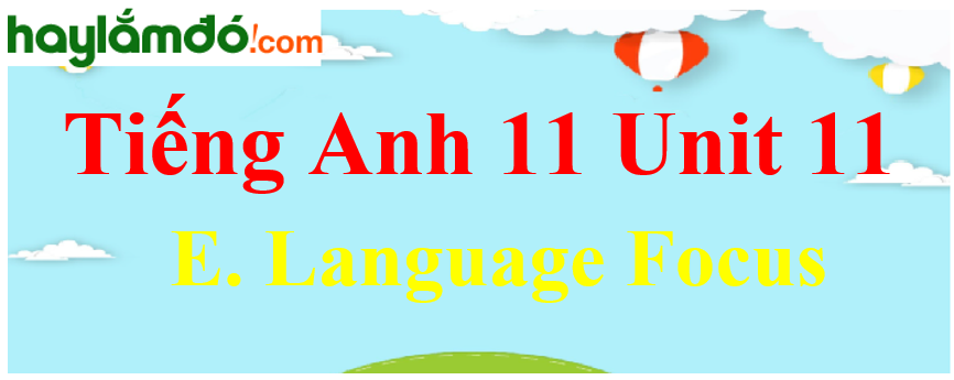 Tiếng Anh lớp 11 Unit 11 E. Language Focus Trang 131-132