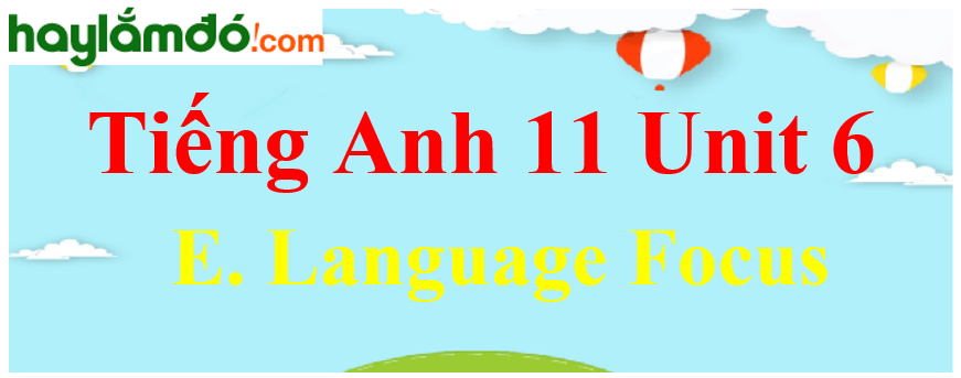 Tiếng Anh lớp 11 Unit 6 E. Language Focus Trang 73-74-75