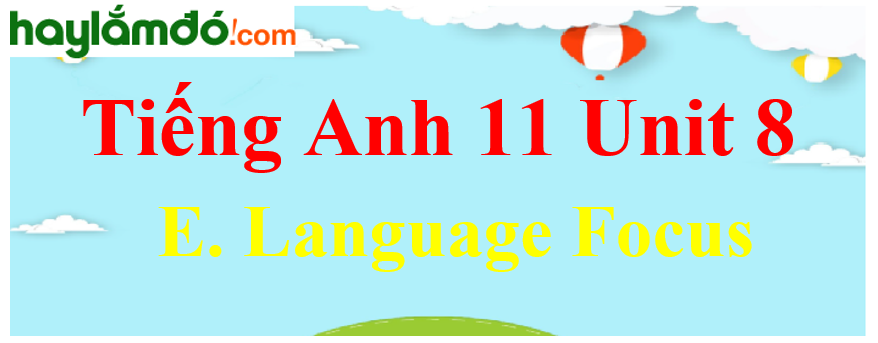 Tiếng Anh lớp 11 Unit 8 E. Language Focus Trang 97-98-99