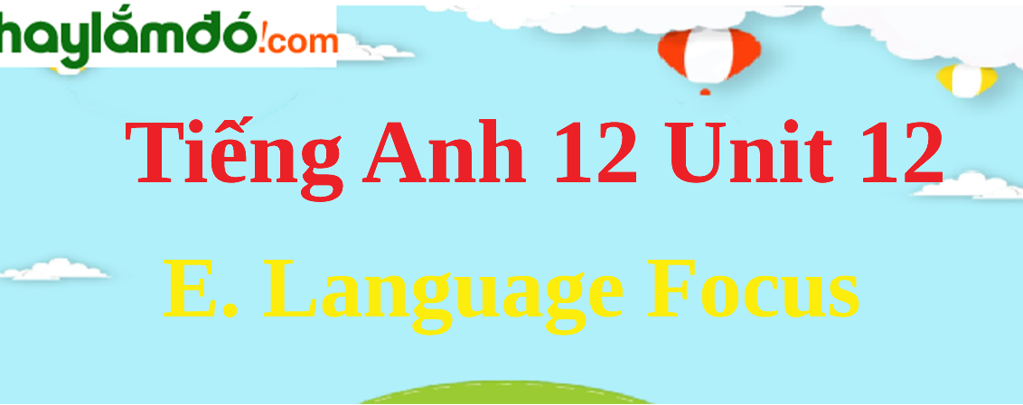 Tiếng Anh lớp 12 Unit 12 E. Language Focus trang 135-137