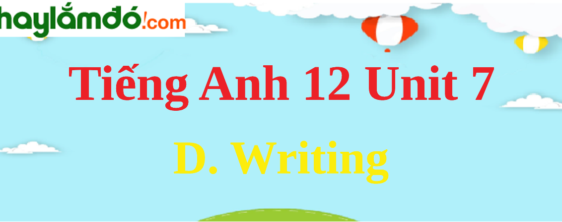 Tiếng Anh lớp 12 Unit 7 D. Writing trang 80-81