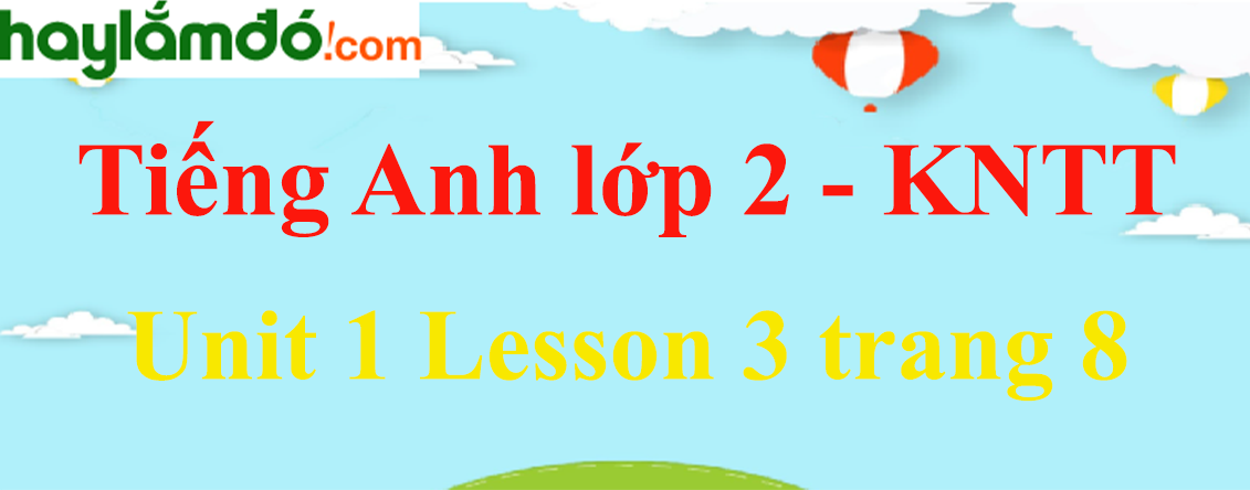 Tiếng Anh lớp 2 Unit 1 Lesson 3 trang 8 - Kết nối tri thức