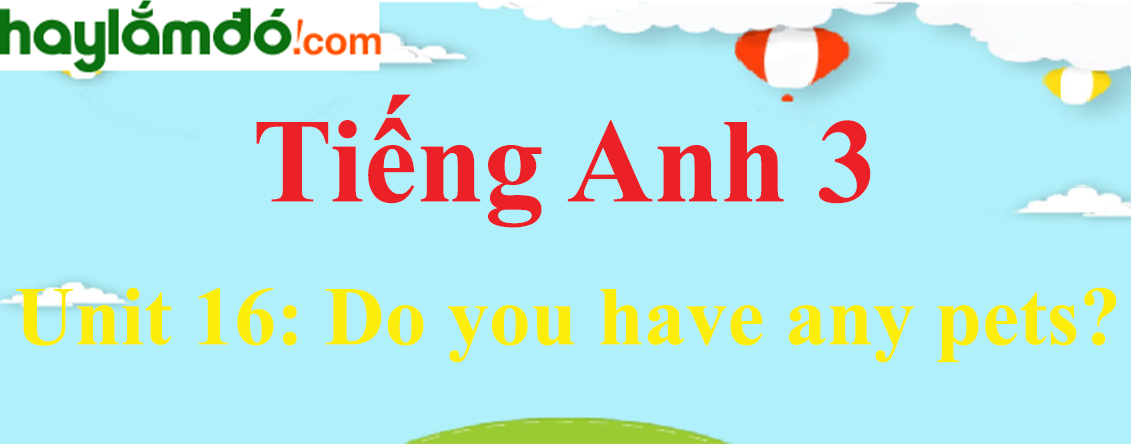 Tiếng Anh 3 Unit 16: Do you have any pets