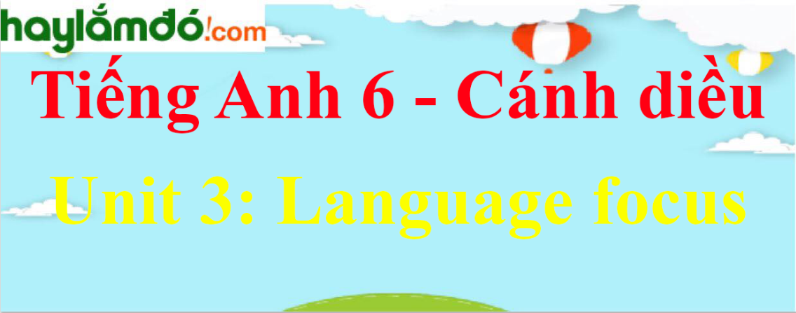 Giải Tiếng Anh lớp 6 Unit 3 Language focus trang 30 - 31