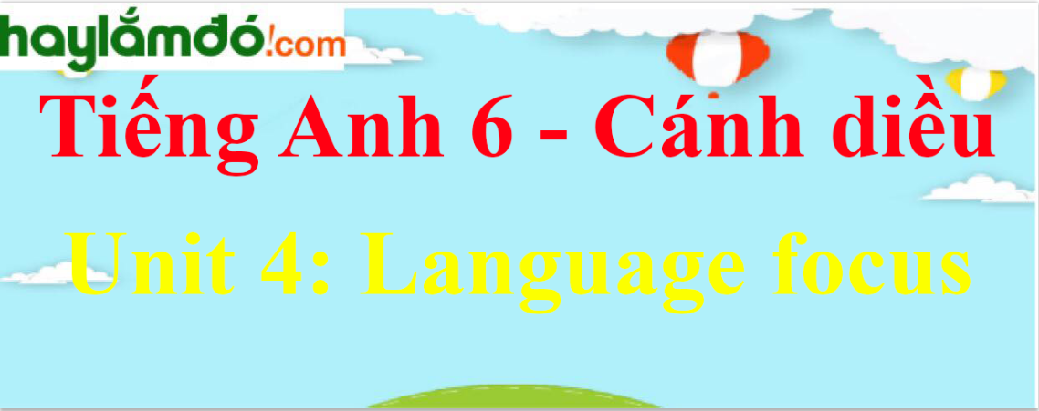Giải Tiếng Anh lớp 6 Unit 4 Language focus trang 40 - 41