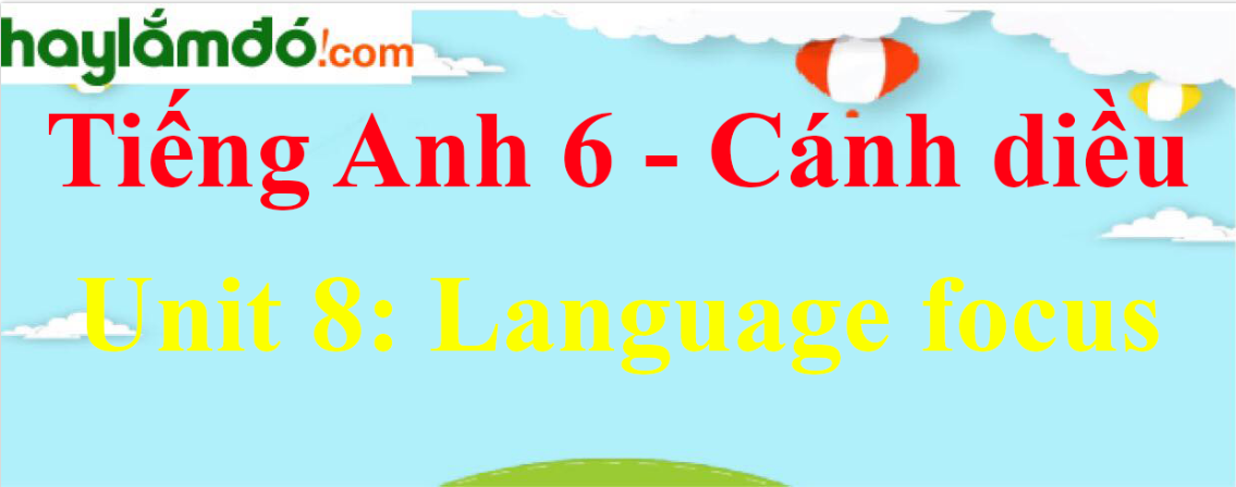 Giải Tiếng Anh lớp 6 Unit 8 Language focus trang 82 - 83
