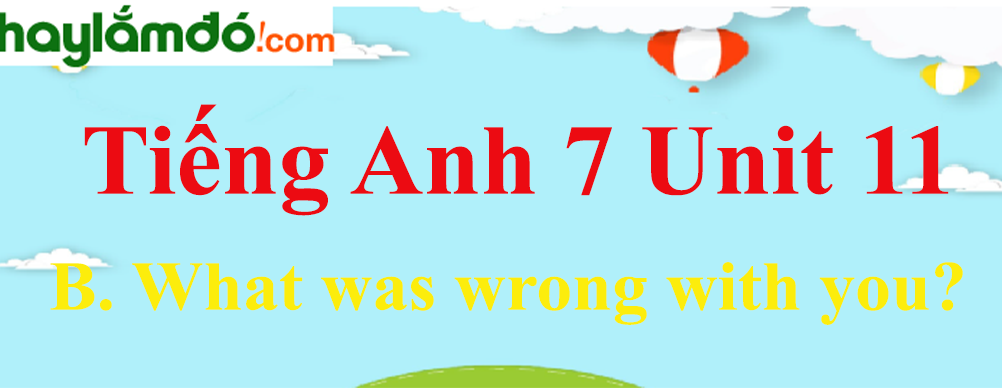 Tiếng Anh lớp 7 Unit 11 B. What was wrong with you? trang 110-113