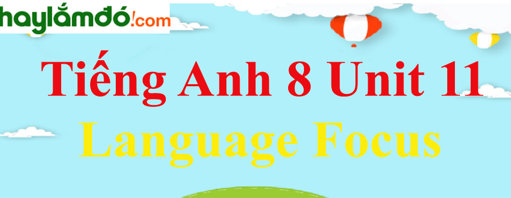 Tiếng Anh lớp 8 Unit 11 Language Focus trang 108-110