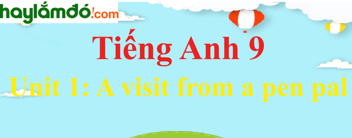 Tiếng Anh lớp 9 Unit 1: A visit from a pen pal