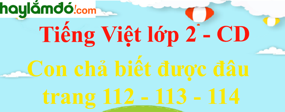 Con chả biết được đâu trang 112 - 113 - 114 Tiếng Việt lớp 2 Tập 1 - Cánh diều