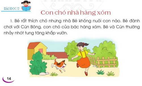 Con chó nhà hàng xóm trang 14 - 15 - 16 Tiếng Việt lớp 2 Tập 2 | Cánh diều