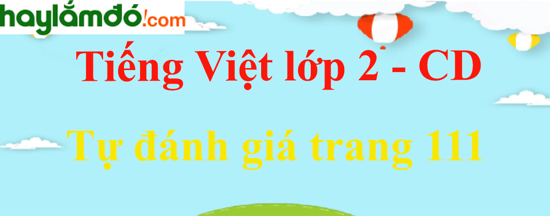Tự đánh giá trang 111 Tiếng Việt lớp 2 Tập 1 - Cánh diều