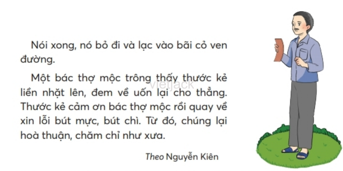 Tiếng Việt lớp 2 Bài 1: Chuyện của thước kẻ trang 114, 115, 116 - Chân trời
