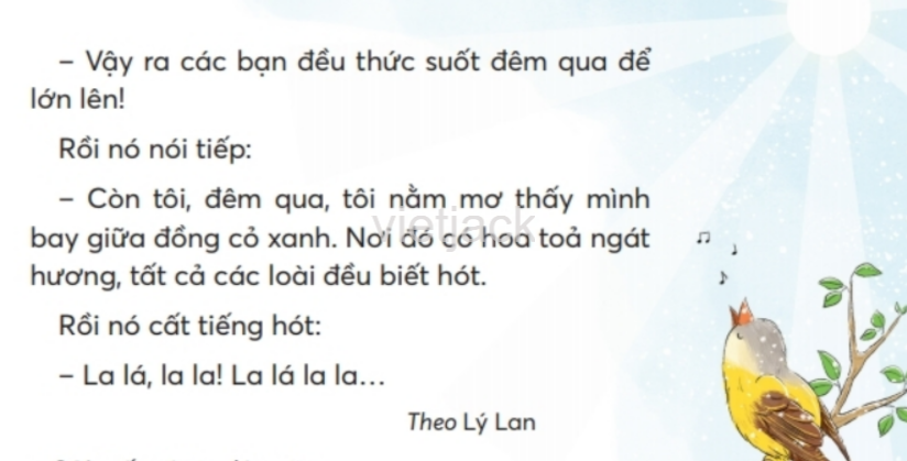 Tiếng Việt lớp 2 Bài 1: Chuyện của vàng anh trang 42, 43, 44 - Chân trời