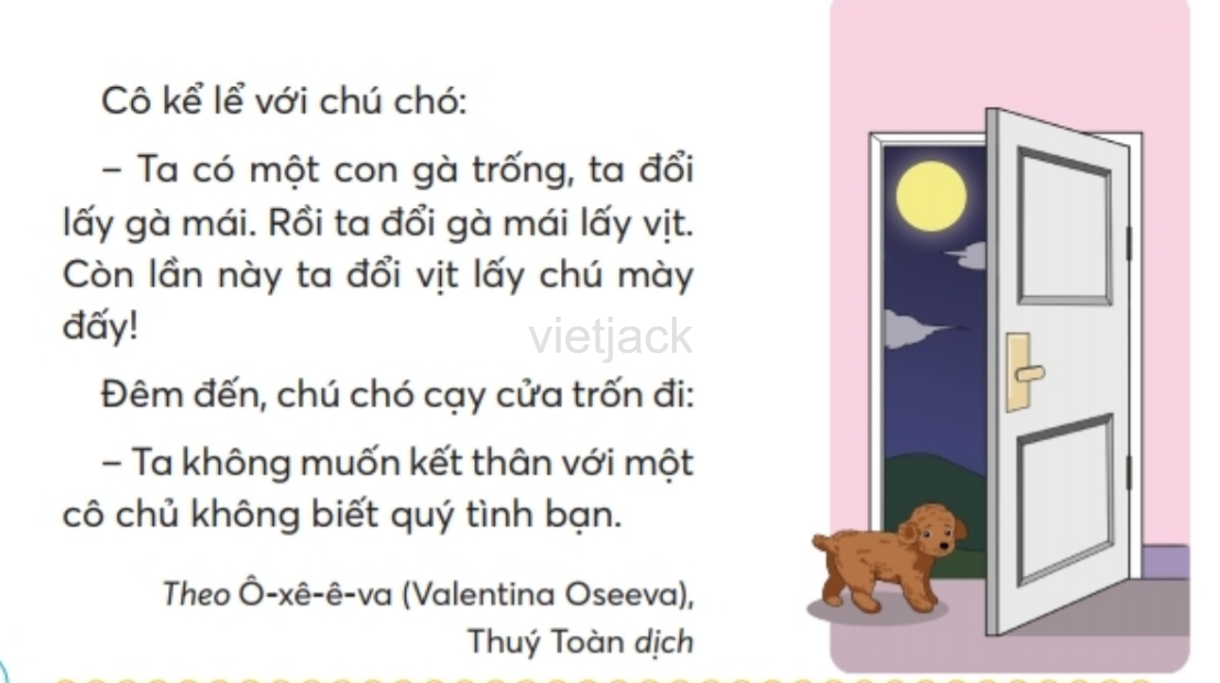 Tiếng Việt lớp 2 Bài 1: Cô chủ không biết quý tình bạn trang 82, 83, 84 - Chân trời