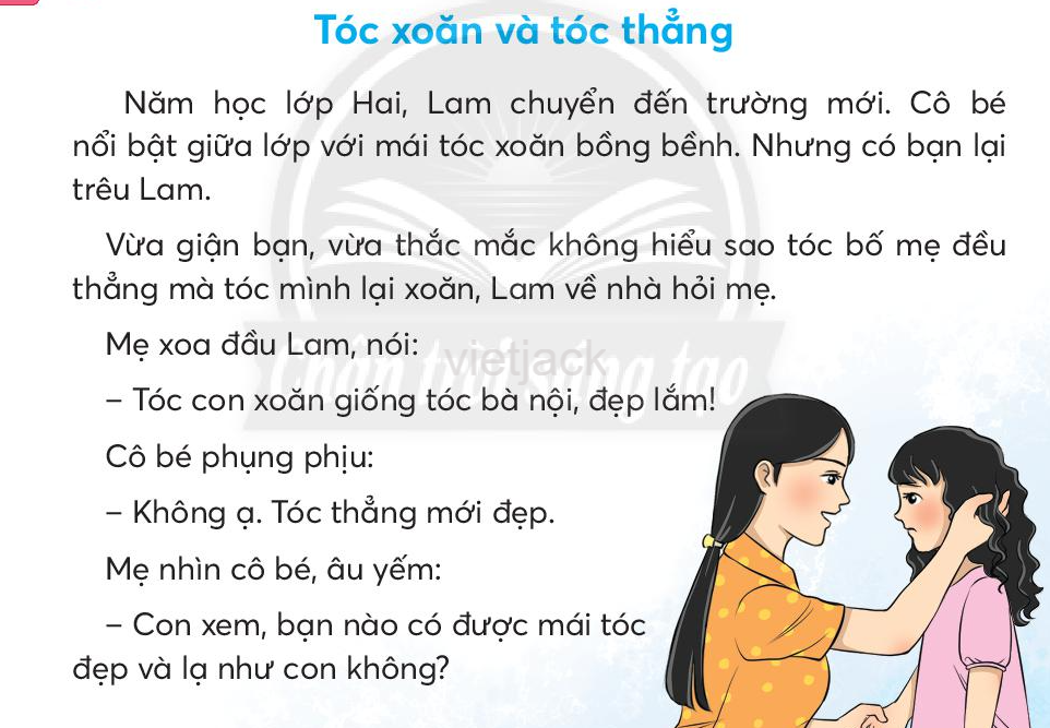 Điểm danh với giải Tiếng Việt lớp 2 Tập 1 Bài 1: Tóc xoăn và tóc thẳng. Hãy xem hình ảnh về tóc xoăn và tóc thẳng để hiểu thêm về sự khác biệt giữa chúng.