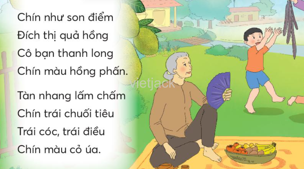 Tiếng Việt lớp 2 Bài 3: Trái chín trang 50, 51, 52 - Chân trời