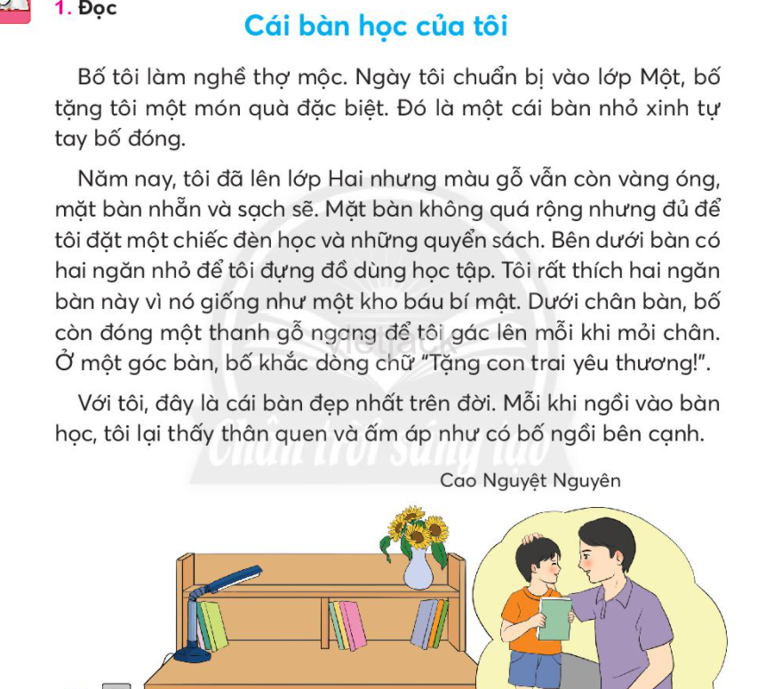Tiếng Việt lớp 2 Bài 4: Cái bàn học của tôi trang 93, 94, 95, 96, 97 - Chân trời