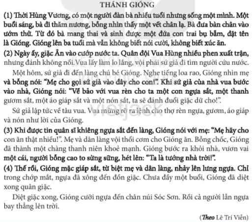 Kể Chuyện Thánh Gióng Trang 112 Tiếng Việt Lớp 2 Tập 2 | Kết Nối Tri Thức