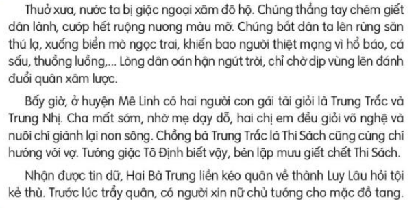 Đọc: Hai Bà Trưng trang 104, 105 Tiếng Việt lớp 3 Tập 2 | Kết nối tri thức