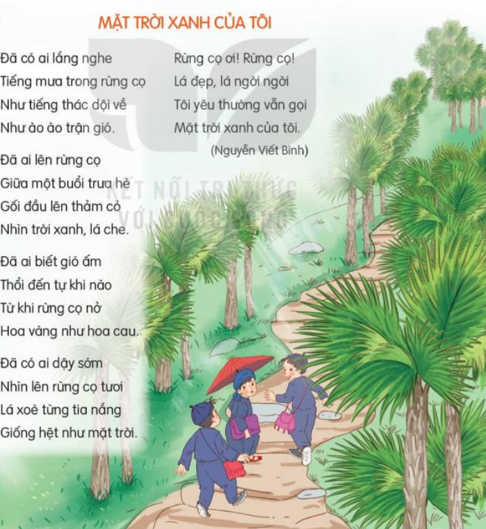 Đọc: Mặt trời xanh của tôi trang 32, 33 Tiếng Việt lớp 3 Tập 2 | Kết nối tri thức