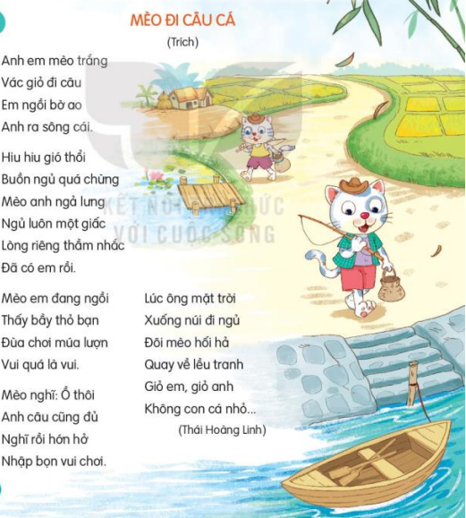 Đọc: Mèo đi câu cá trang 56 57 Tiếng Việt lớp 3 Tập 2 | Kết nối tri thức
